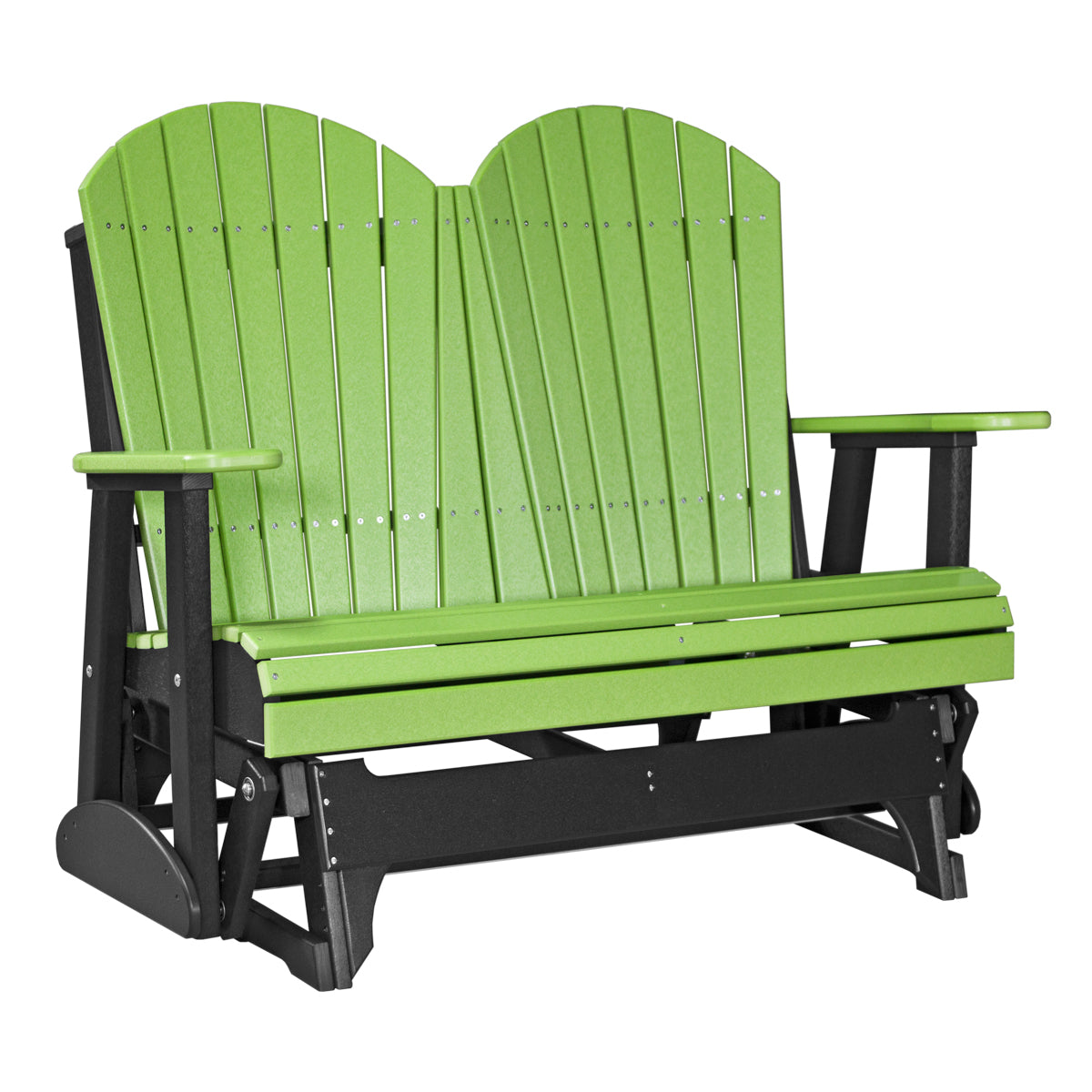 4 ft and 5ft Adirondack Glider Outdoor Glider 4ft / Lime Green &amp; Black