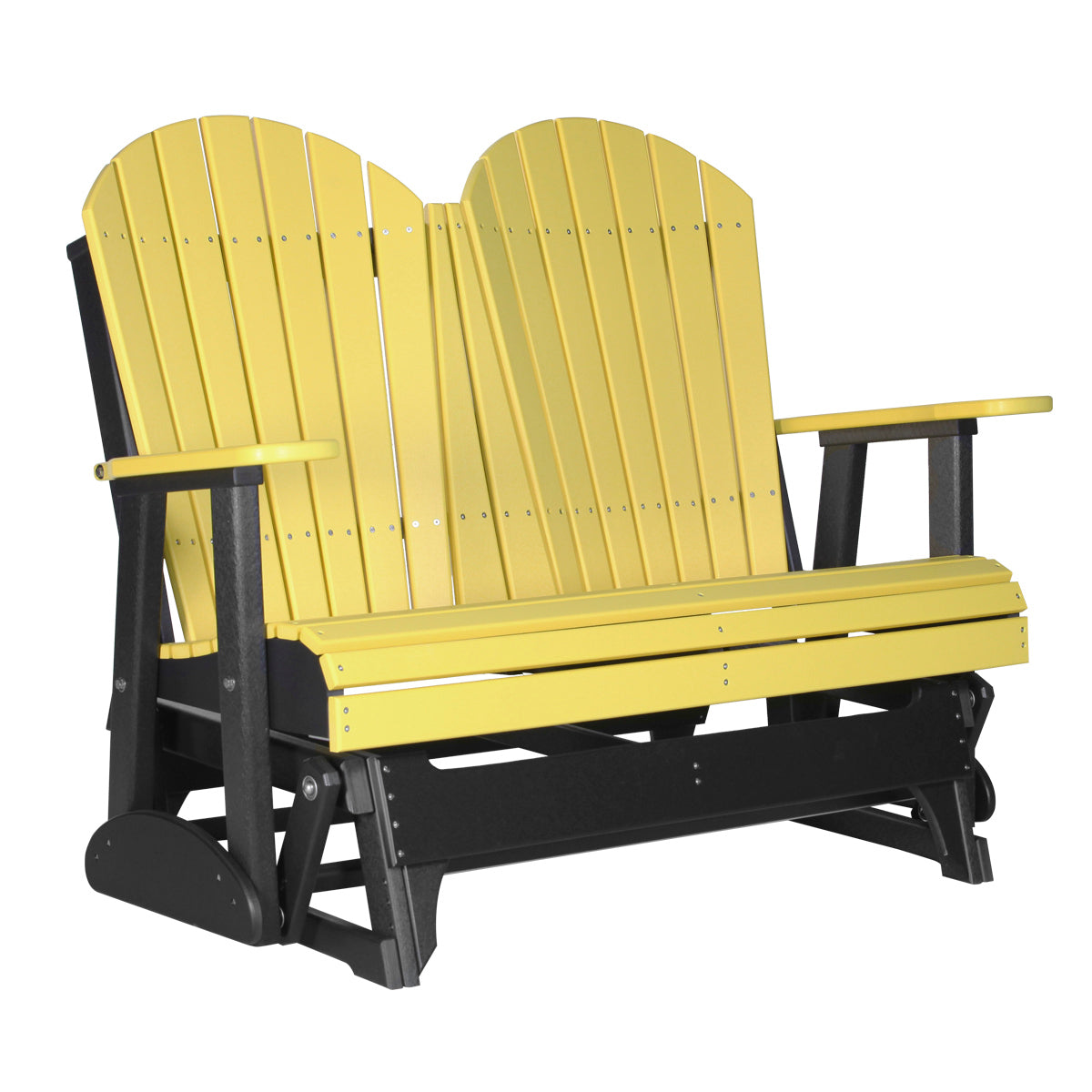 4 ft and 5ft Adirondack Glider Outdoor Glider 4ft / Yellow &amp; Black