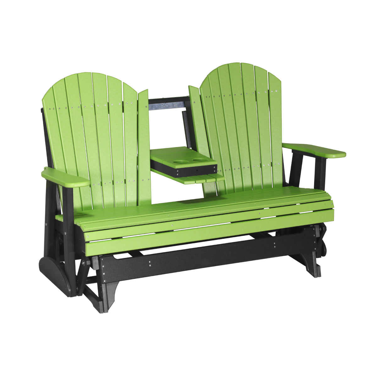 4 ft and 5ft Adirondack Glider Outdoor Glider 5ft / Lime Green &amp; Black