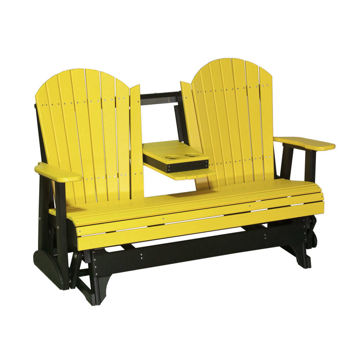 4 ft and 5ft Adirondack Glider Outdoor Glider 5ft / Yellow &amp; Black