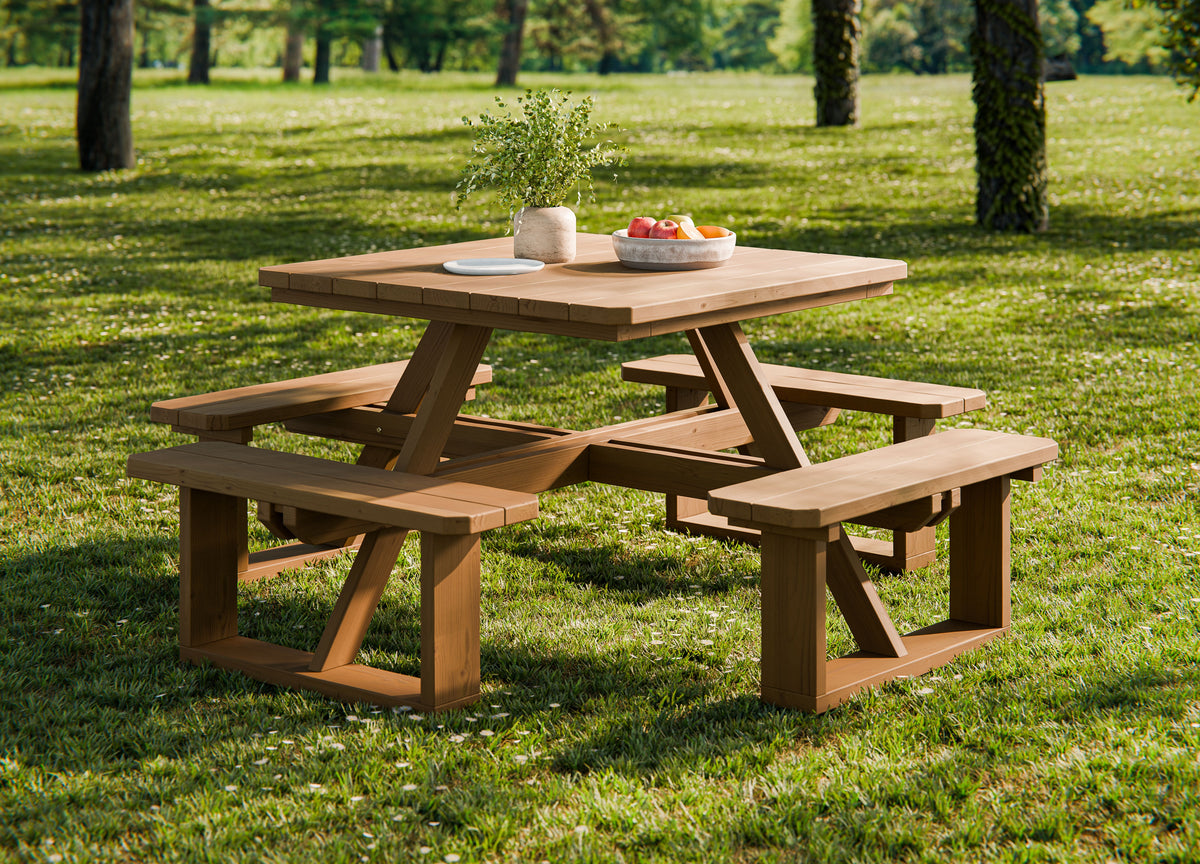 44&quot; Square Walkin Table by Spruce Furniture Bench
