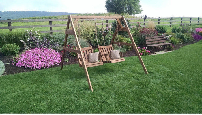 5’2x4 A-Frame Swing Stand for Two Chair Swings Garden Bench