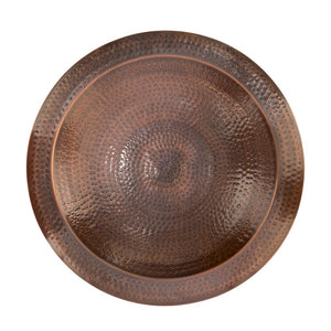 Hammered Copper Birdbath for 4x4 Post by Achla Designs