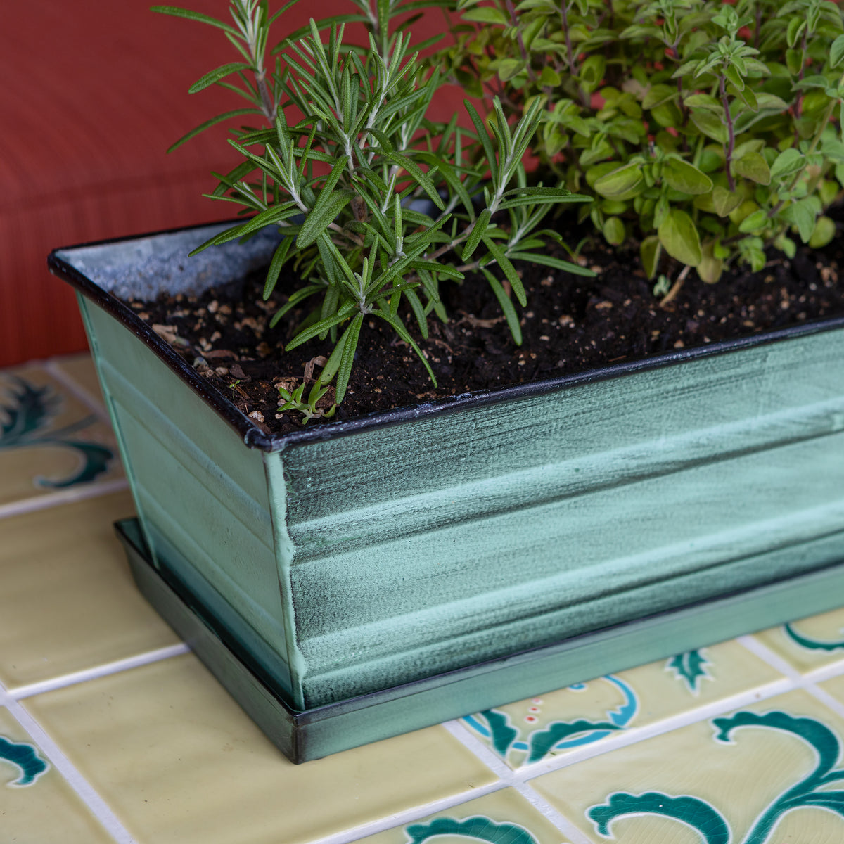 Small Green Flower Box Tray Kit by Achla Designs