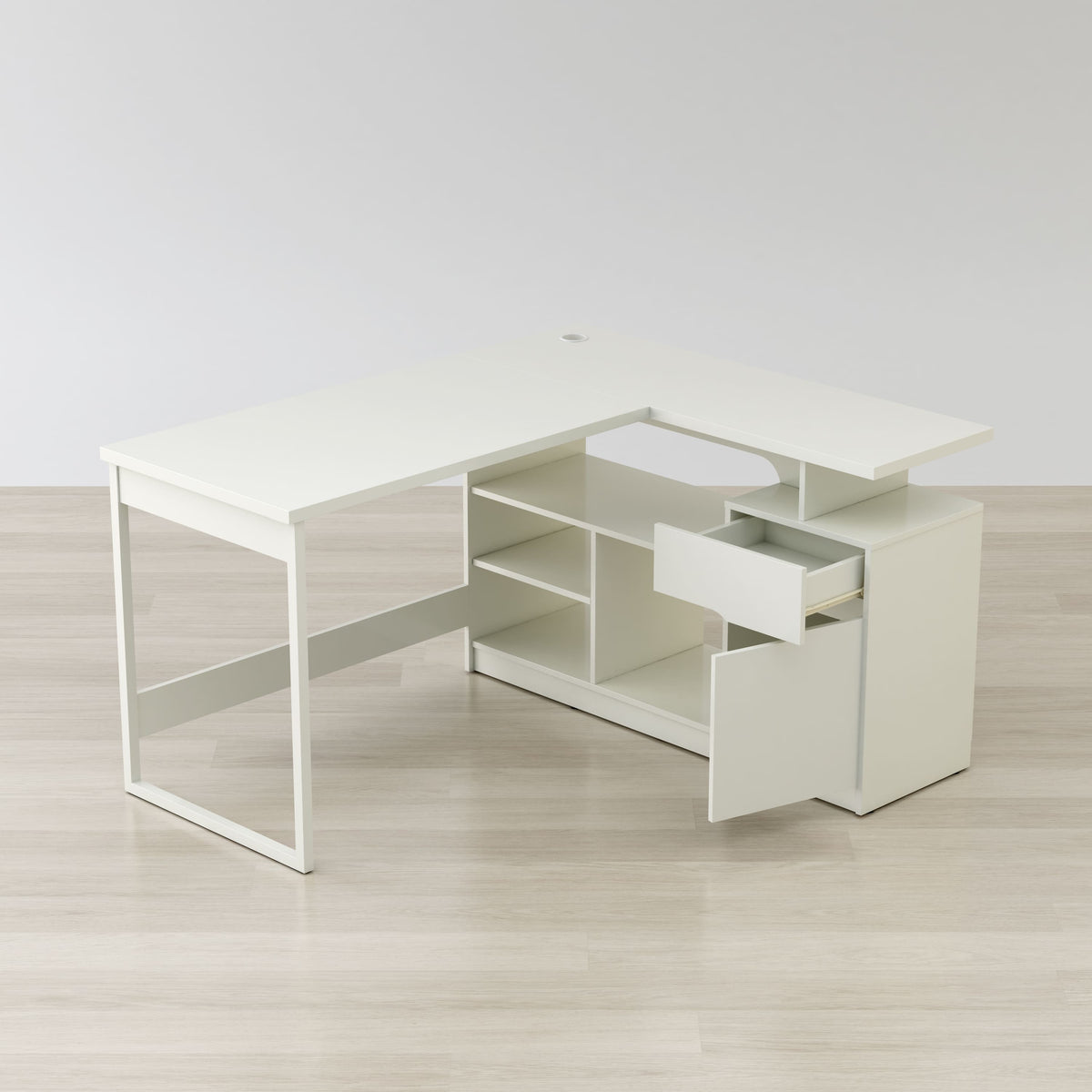 Lexi 55" L-Shaped Corner Desk - The Charming Bench Company