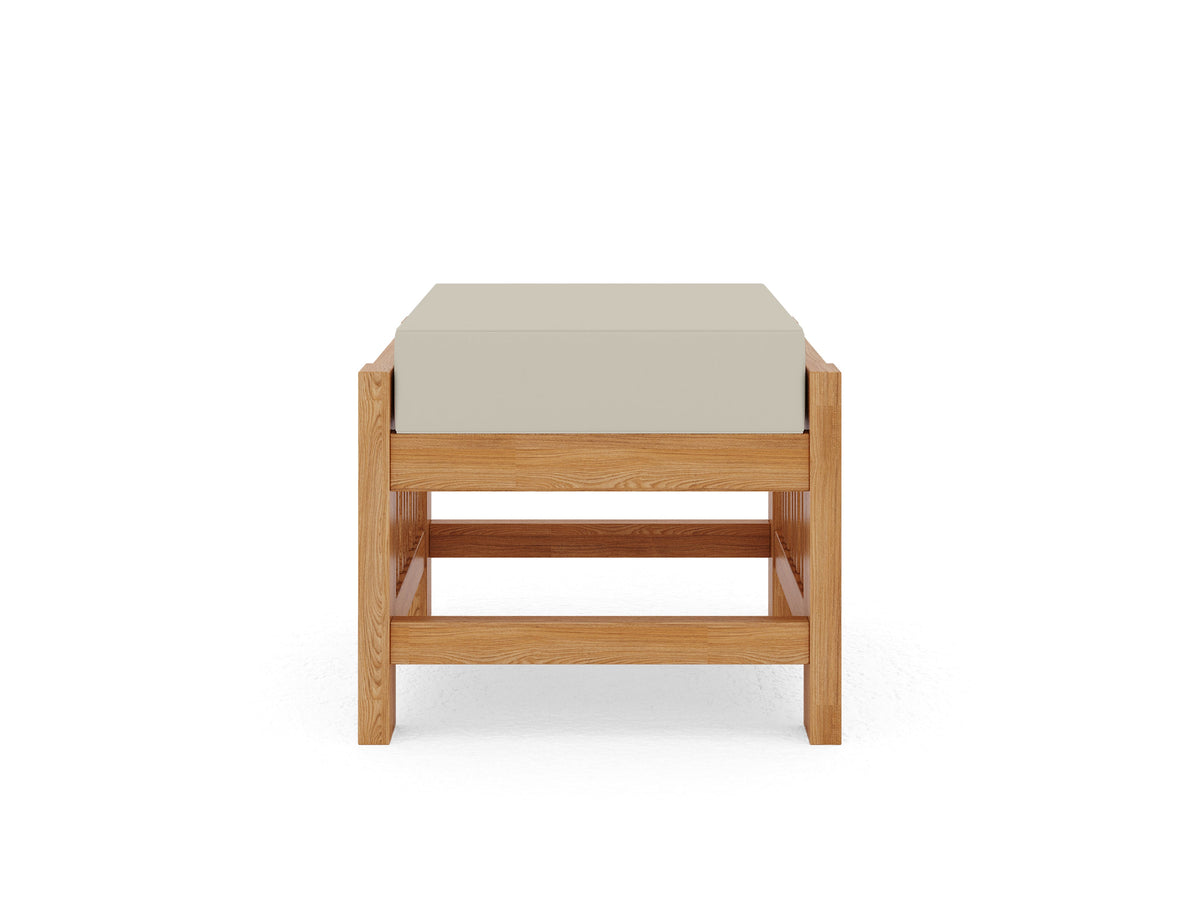 Sylvie 5-Piece Teak Outdoor Patio Deep Seating Set with Subrella Canvas Cushions