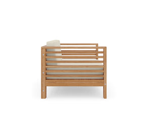 Sylvie 2-piece Teak Outdoor Lounge Set with Sunbrella Canvas Cushions