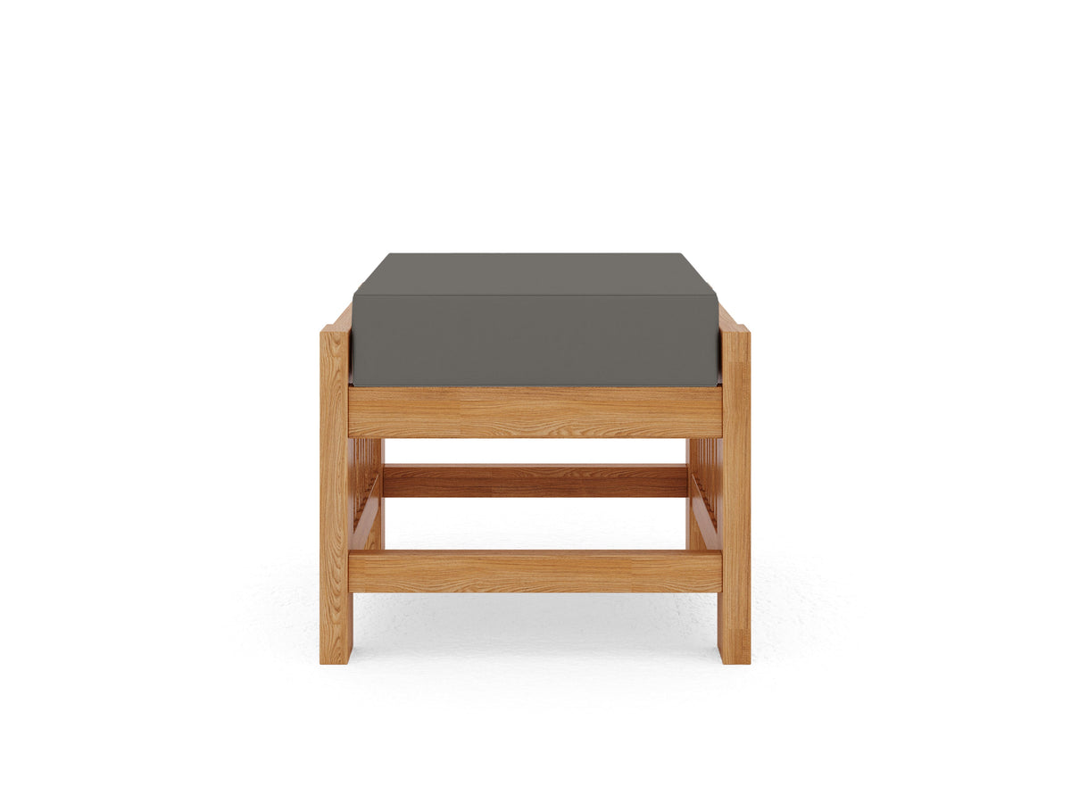 Sylvie 2-piece Teak Outdoor Lounge Set with Sunbrella Charcoal Cushions