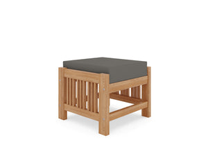 Sylvie 2-piece Teak Outdoor Lounge Set with Sunbrella Charcoal Cushions