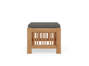 Sylvie 2-piece Teak Outdoor Lounge Set with Sunbrella Charcoal Cushions