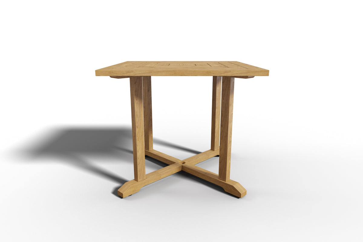 Boucher Square Teak Outdoor Dining Table with Umbrella Hole