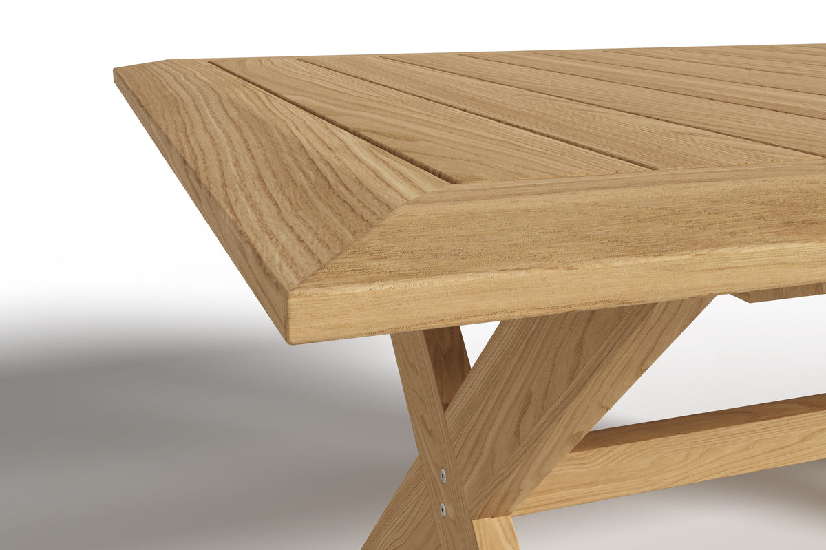 Aude Rectangular Teak Outdoor Dining Table