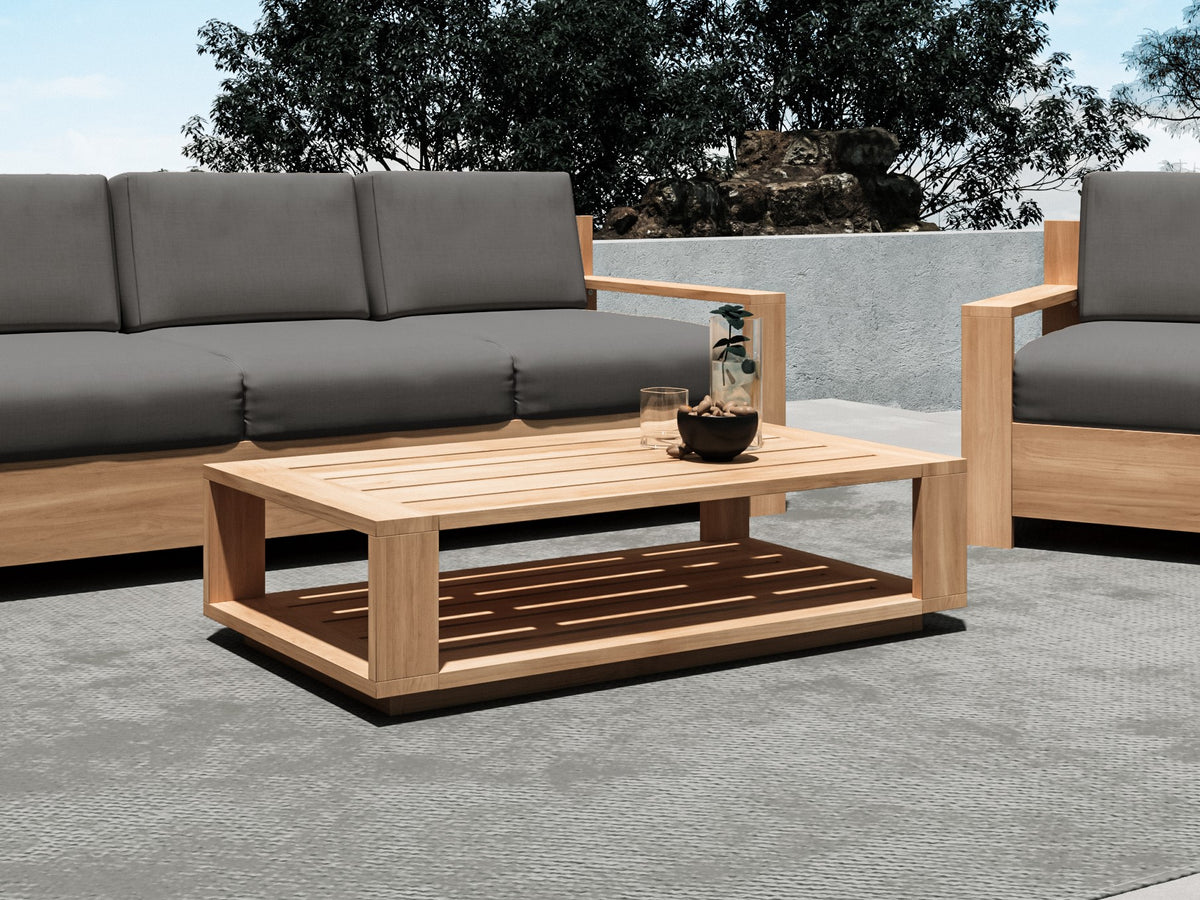 Lothair Rectangular Teak Outdoor Coffee Table