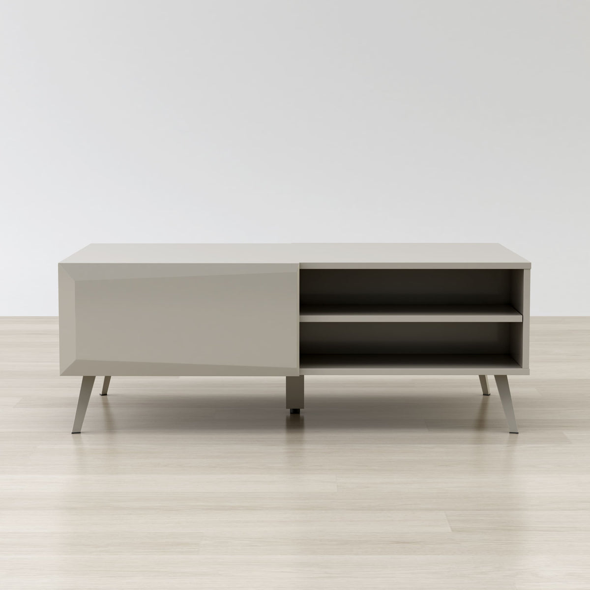 Altus 43" Coffee Table Gloss Grey - The Charming Bench Company