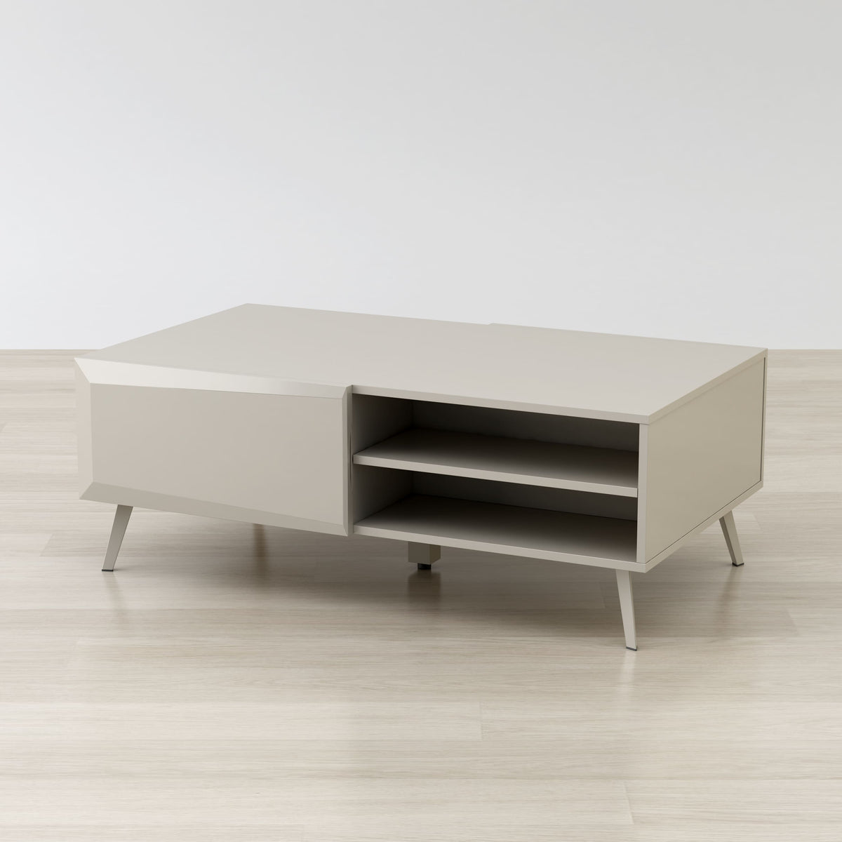 Altus 43" Coffee Table Gloss Grey - The Charming Bench Company