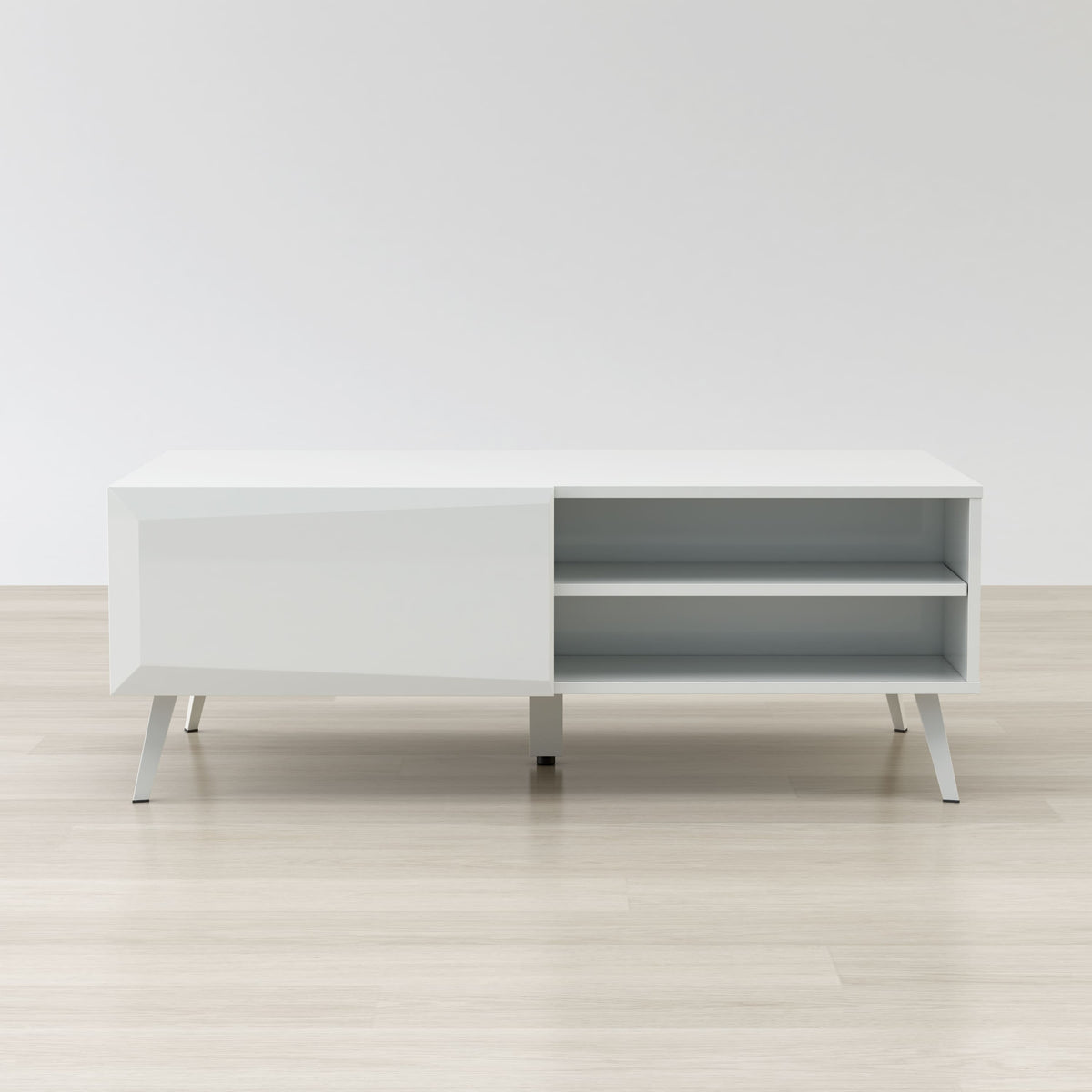 Altus 43" Coffee Table Gloss White - The Charming Bench Company