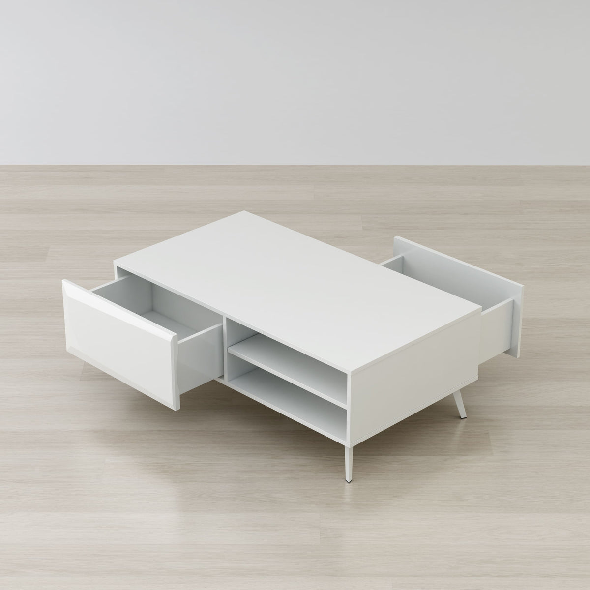 Altus 43" Coffee Table Gloss White - The Charming Bench Company