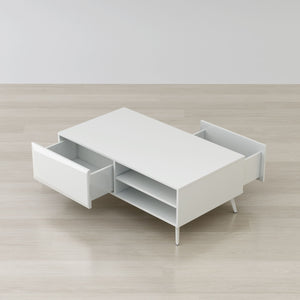 Altus 43" Coffee Table Gloss White - The Charming Bench Company