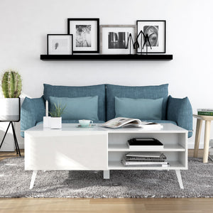 Altus 43" Coffee Table Gloss White - The Charming Bench Company