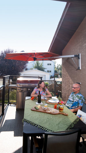 Shadowspec Retreat™ Wall Mounted Umbrella - The Charming Bench Company-Shadowspec Retreat™ Wall Mounted Umbrella