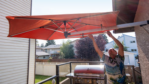 Shadowspec Retreat™ Wall Mounted Umbrella - The Charming Bench Company-Shadowspec Retreat™ Wall Mounted Umbrella