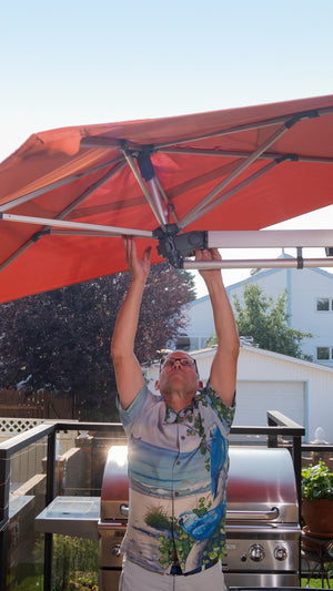 Shadowspec Retreat™ Wall Mounted Umbrella - The Charming Bench Company-Shadowspec Retreat™ Wall Mounted Umbrella