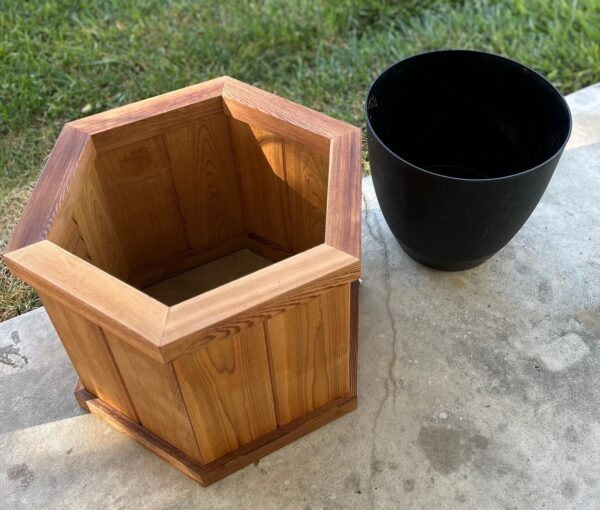 Cedar Pot Cover – Octagon Deck Planter by Wood Country