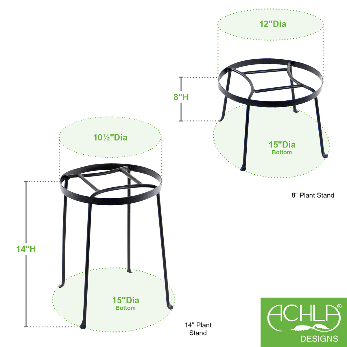 Argyle Plant Stands, Set of Two by Achla Designs