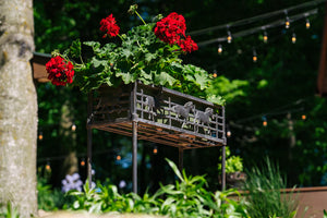 Outdoor Horse Flower Box Stand