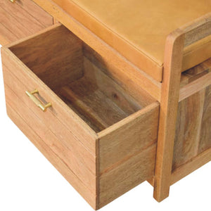 Oxford Hardwood 2 Drawer Storage Bench