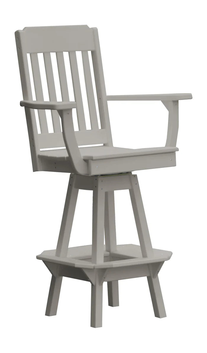 Traditional Swivel Counter Chair with Arms