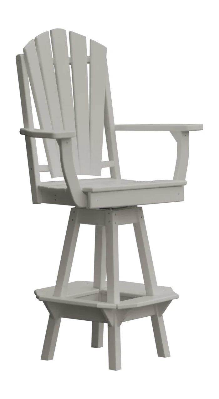 Fanback Swivel Counter Chair with Arms
