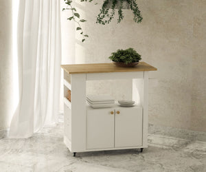 Aston 33.5" Kitchen Cart - The Charming Bench Company
