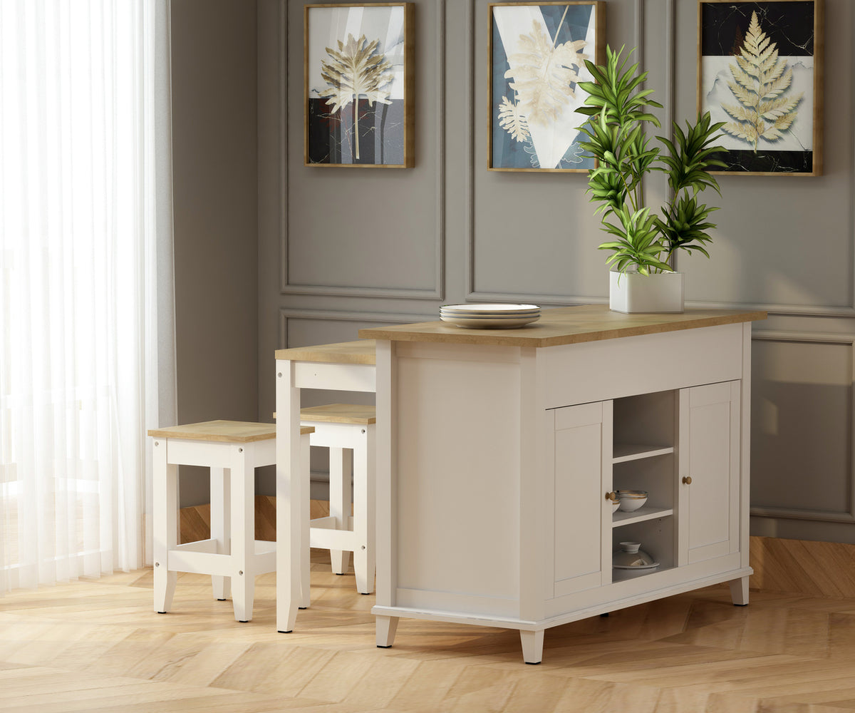 Delphi 53" Kitchen Island Cabinet - The Charming Bench Company