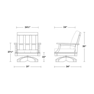 Heritage Deep Seating Swivel Chair - Option II