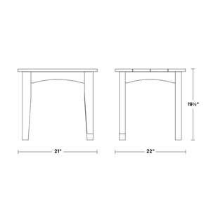 Heritage Deep Seating Side Table - The Charming Bench Company