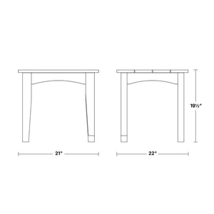 Heritage Deep Seating Side Table - The Charming Bench Company