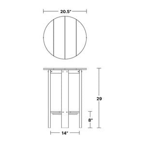 Heritage Balcony Side Table - The Charming Bench Company