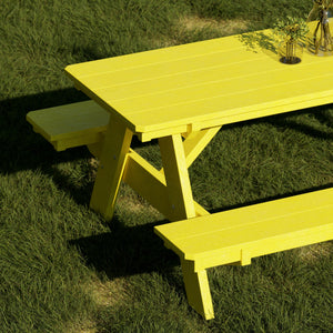 Heritage 72" Picnic Table with Attached Benches (LCC-165) By Wildridge Furniture