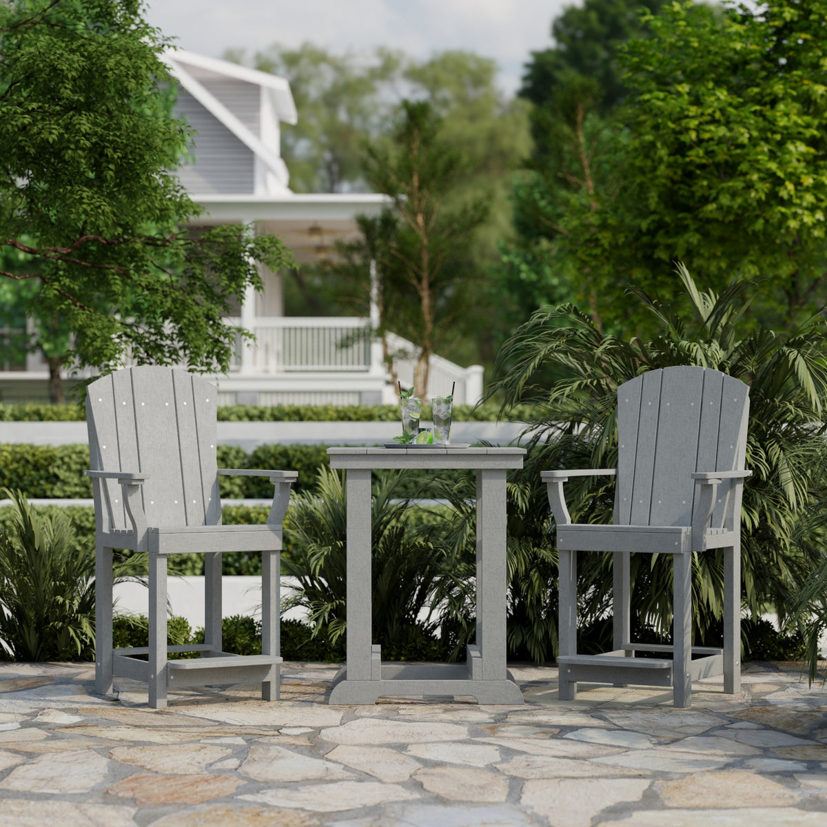 Heritage 3-Piece Patio Counter Set - The Charming Bench Company