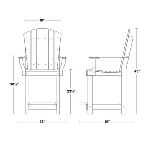 Heritage Patio Counter Chair - The Charming Bench Company