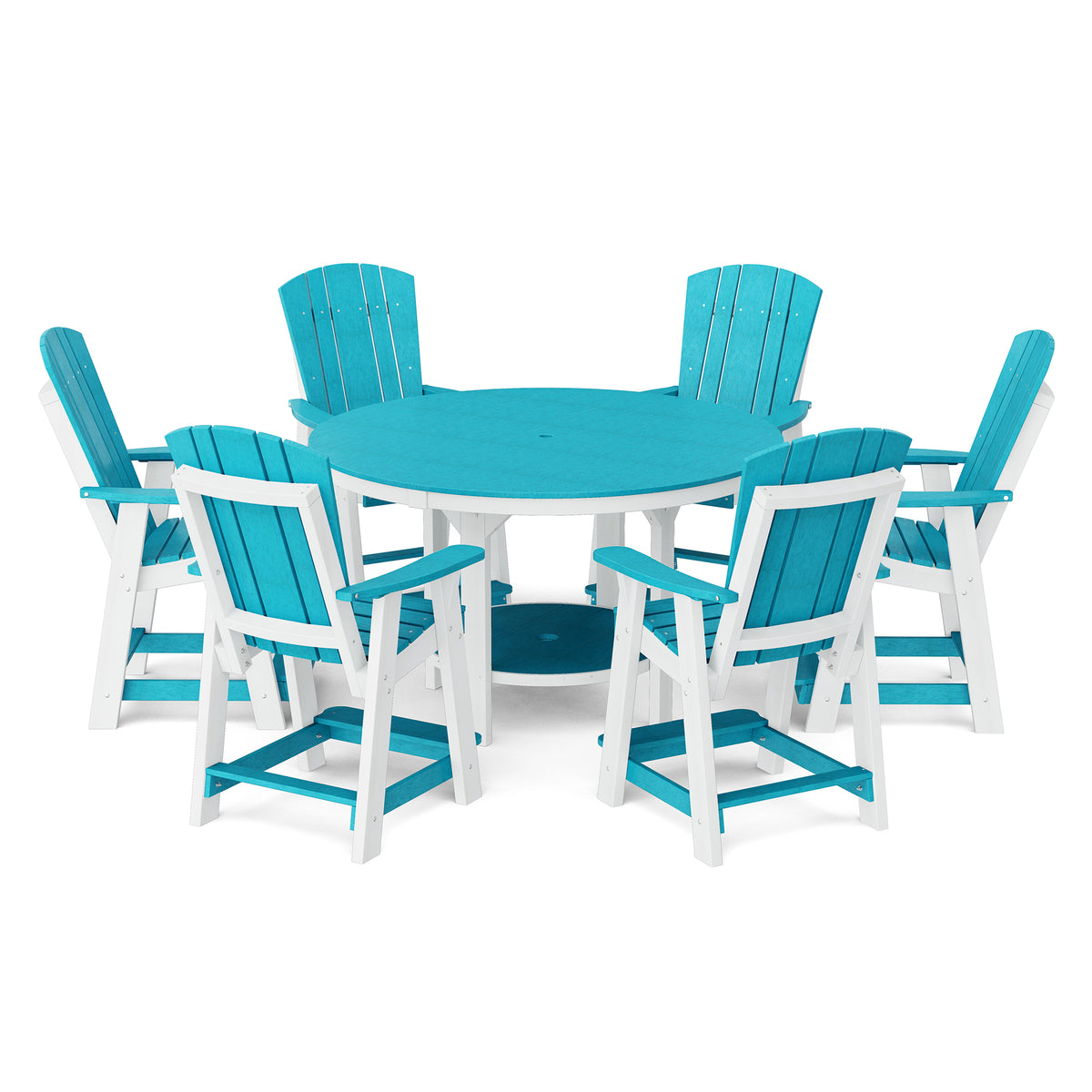 Heritage 7-Piece 60&quot; Pub Counter Set - The Charming Bench Company