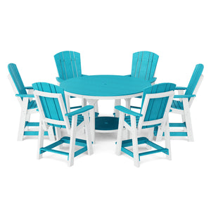 Heritage 7-Piece 60" Pub Counter Set - The Charming Bench Company