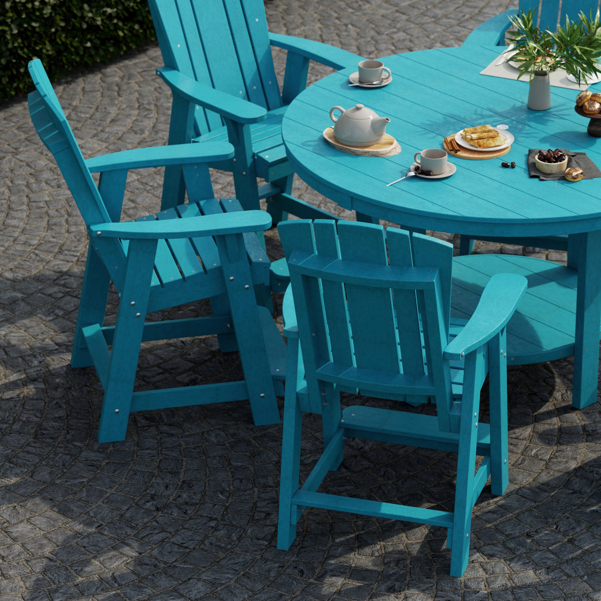 Heritage 7-Piece 60&quot; Pub Counter Set - The Charming Bench Company