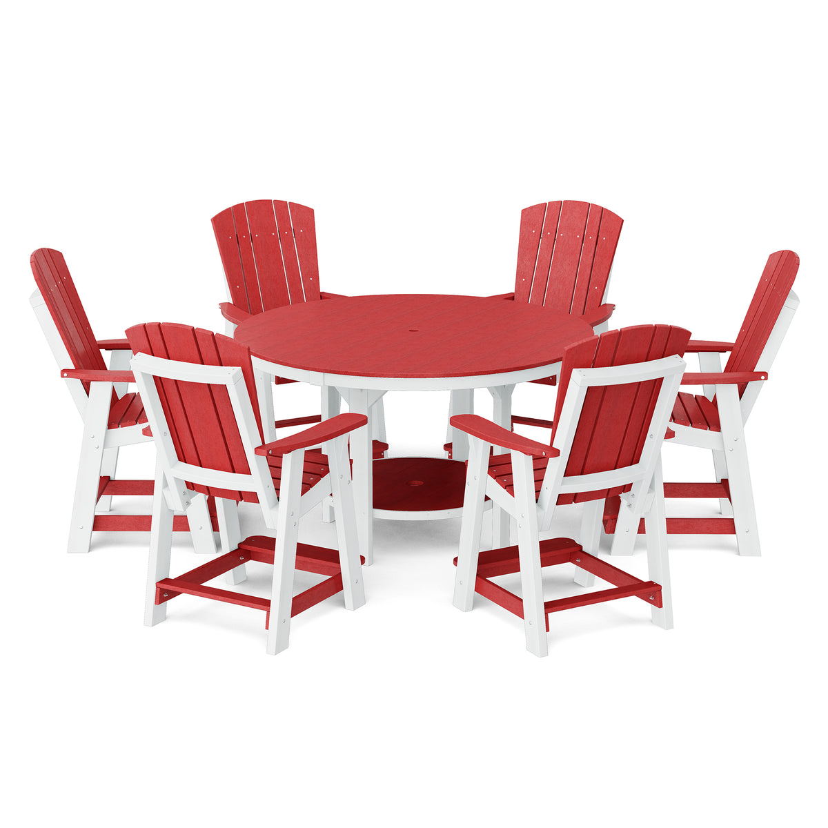 Heritage 7-Piece 60&quot; Pub Counter Set - The Charming Bench Company