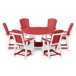 Heritage 7-Piece 60" Pub Counter Set - The Charming Bench Company