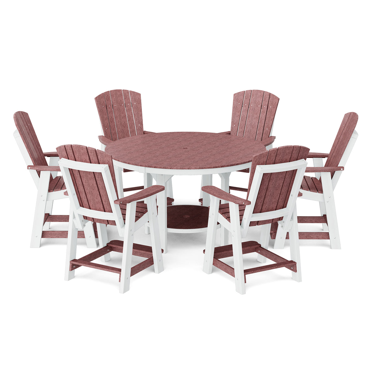 Heritage 7-Piece 60&quot; Pub Counter Set - The Charming Bench Company