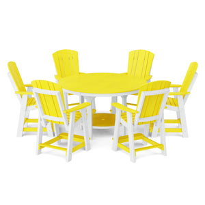 Heritage 7-Piece 60" Pub Counter Set - The Charming Bench Company