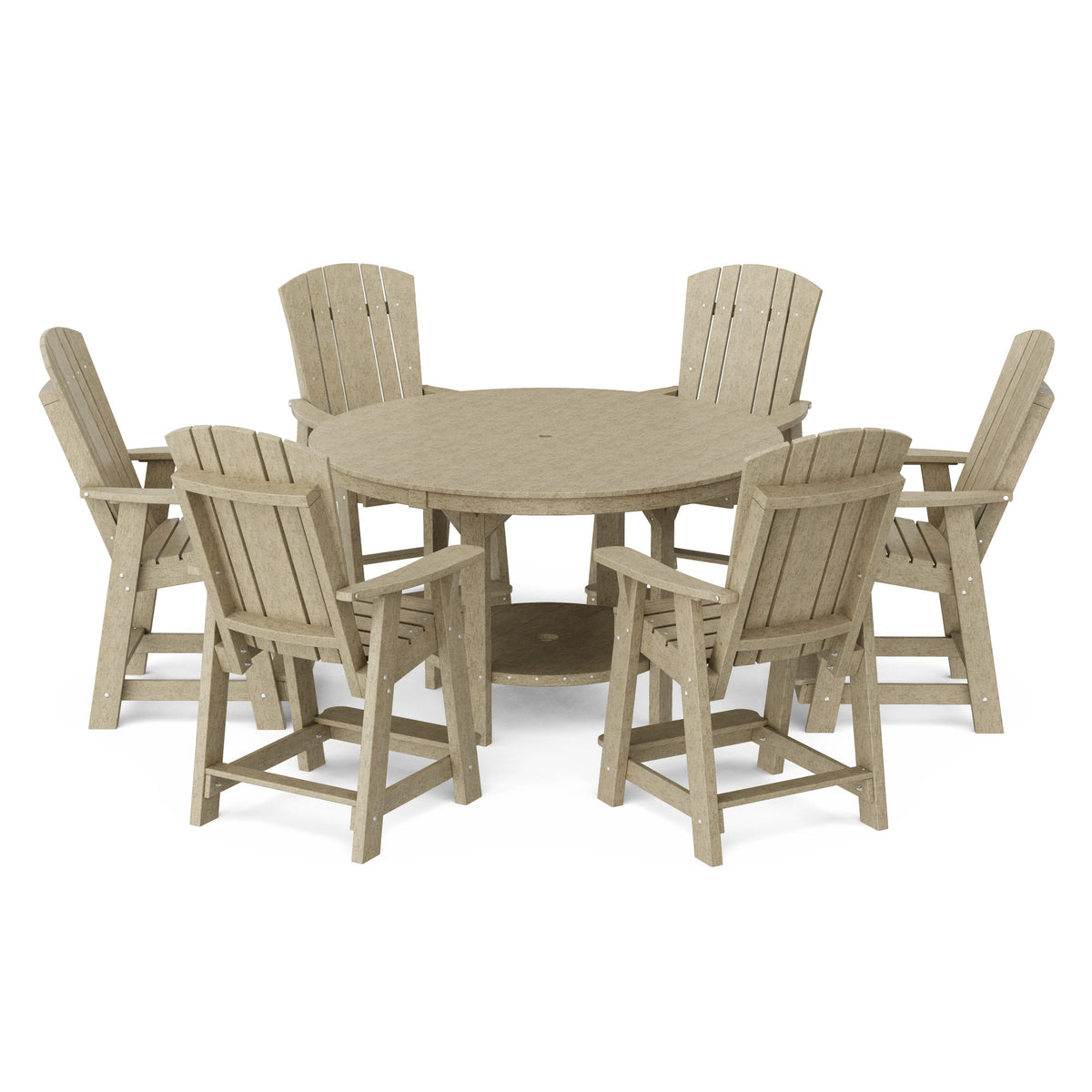 Heritage 7-Piece 60&quot; Pub Counter Set - The Charming Bench Company