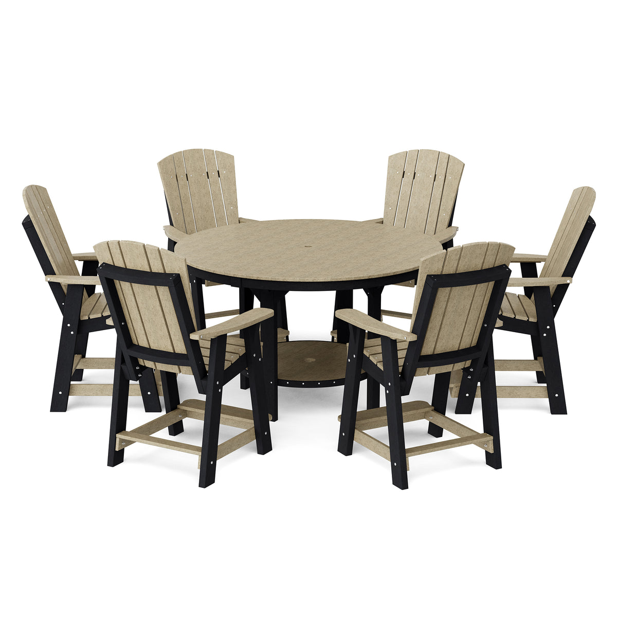 Heritage 7-Piece 60&quot; Pub Counter Set - The Charming Bench Company